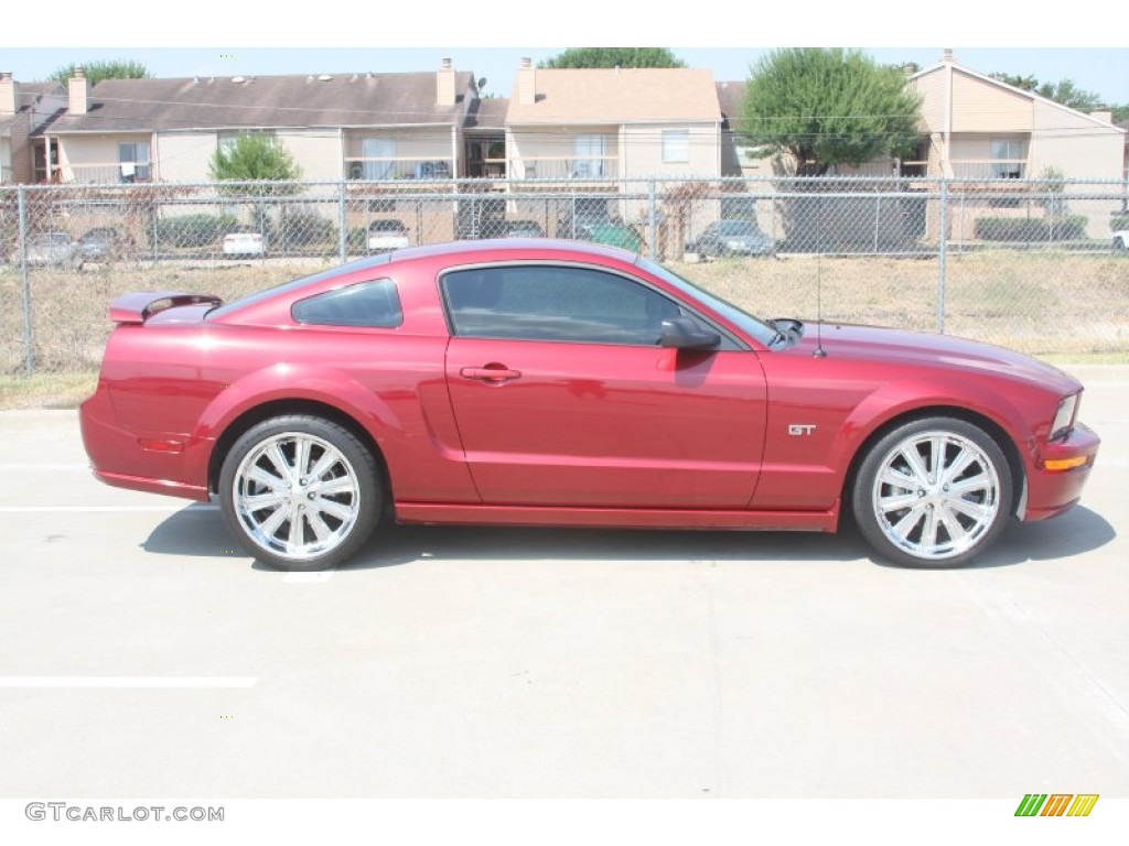 2006 Mustang GT Premium Coupe - Redfire Metallic / Light Parchment photo #9