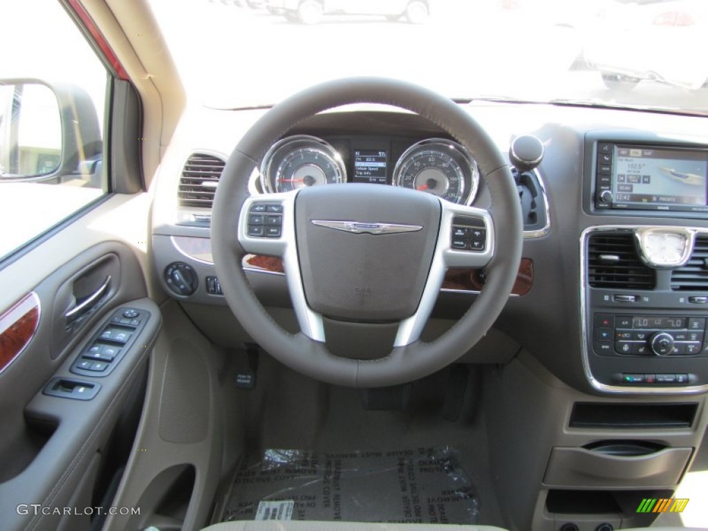 2012 Chrysler Town & Country Touring Dark Frost Beige/Medium Frost Beige Dashboard Photo #53530662