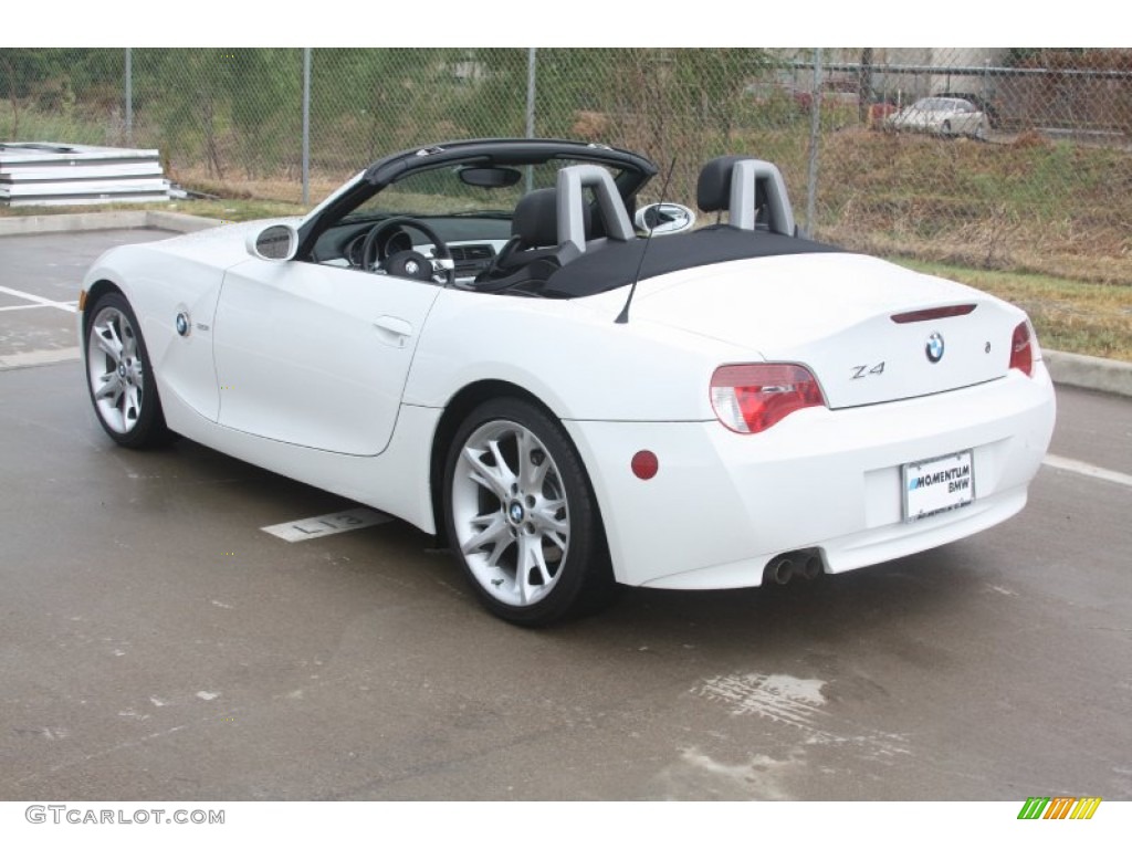 2008 Z4 3.0i Roadster - Alpine White / Black photo #2