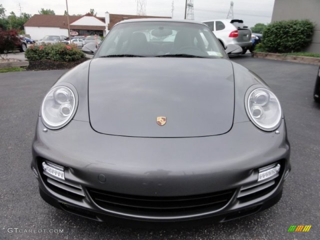 2011 911 Turbo Coupe - Meteor Grey Metallic / Black photo #3