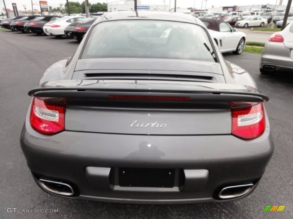 2011 911 Turbo Coupe - Meteor Grey Metallic / Black photo #8