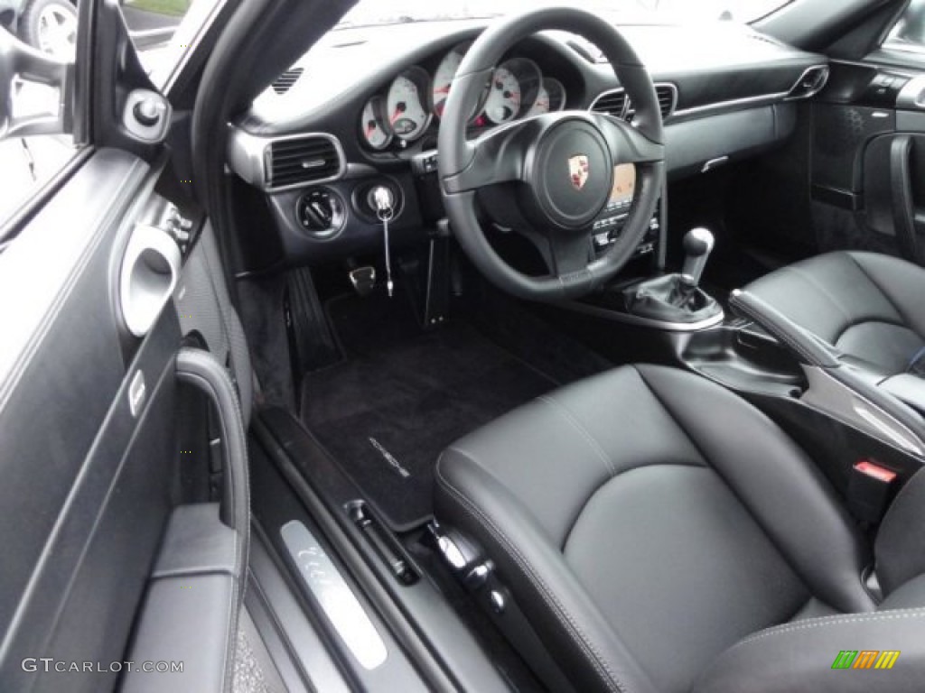 2011 911 Turbo Coupe - Meteor Grey Metallic / Black photo #12