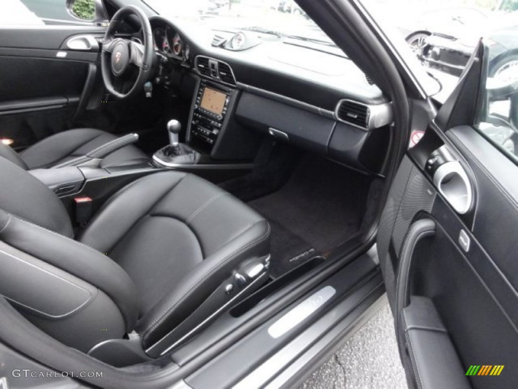 2011 911 Turbo Coupe - Meteor Grey Metallic / Black photo #17
