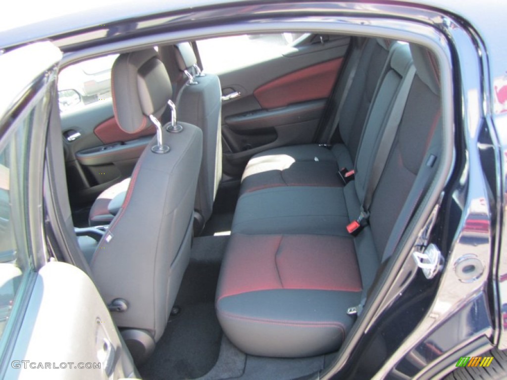 Black/Red Interior 2012 Dodge Avenger SXT Plus Photo #53531226