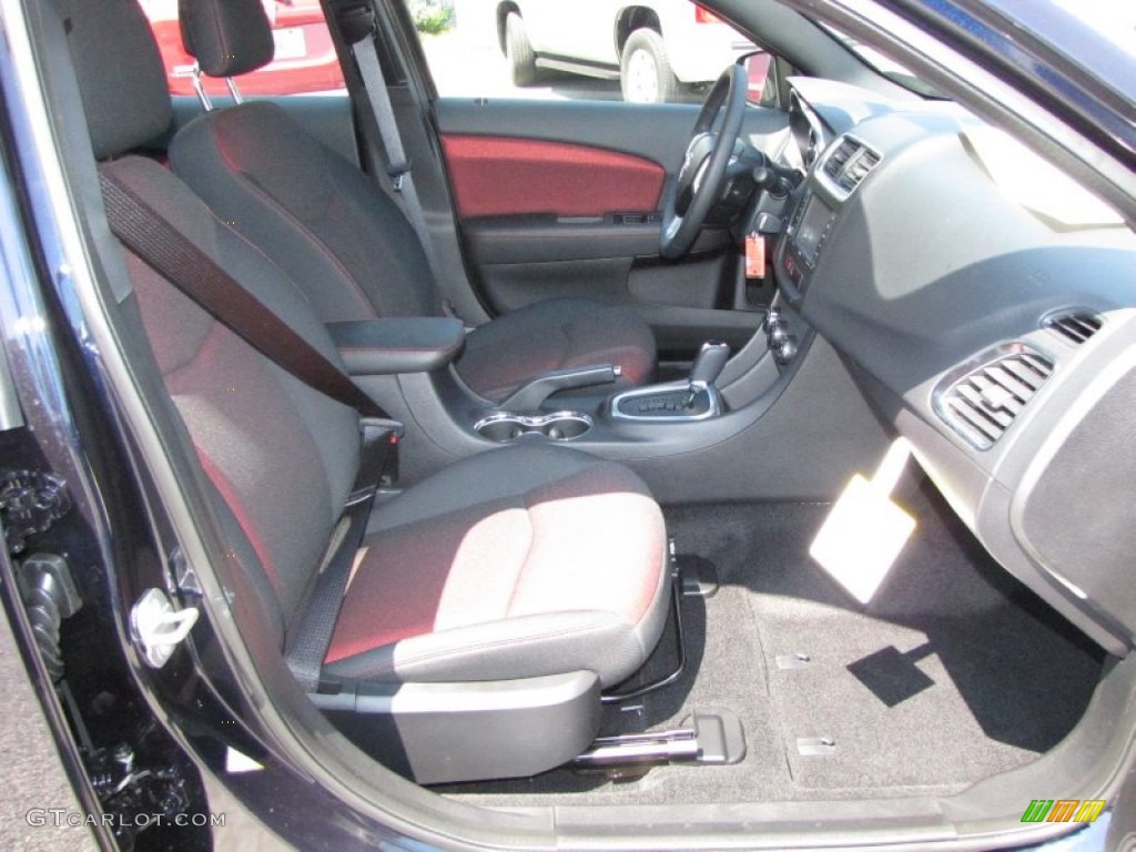 Black/Red Interior 2012 Dodge Avenger SXT Plus Photo #53531241