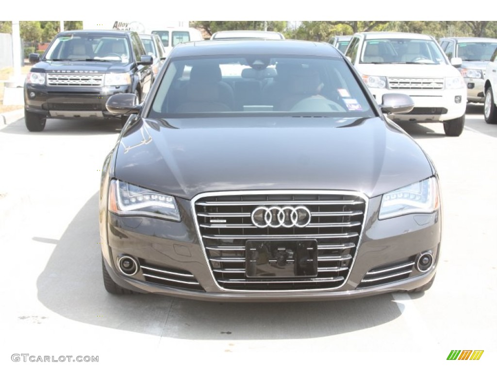 2011 A8 L 4.2 FSI quattro - Oolong Grey Metallic / Nougat Brown photo #7