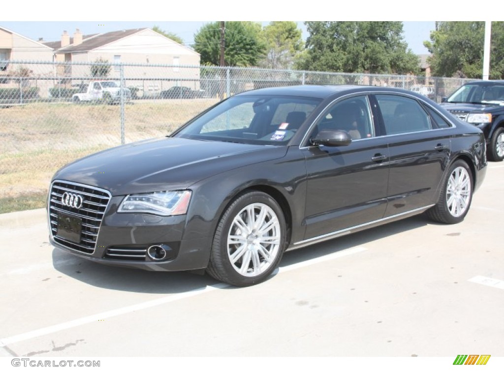 2011 A8 L 4.2 FSI quattro - Oolong Grey Metallic / Nougat Brown photo #8