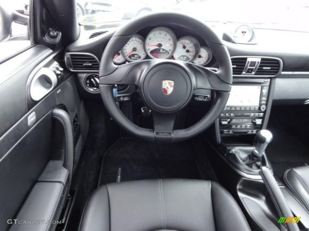 2011 Porsche 911 Turbo Coupe Black Dashboard Photo #53531326