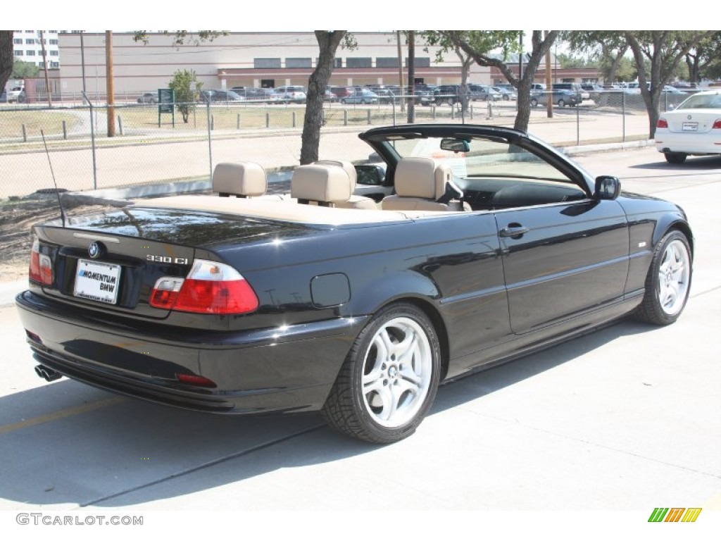 2003 3 Series 330i Convertible - Jet Black / Sand photo #4
