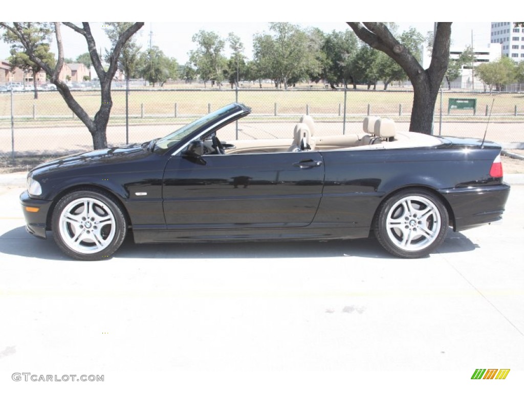 2003 3 Series 330i Convertible - Jet Black / Sand photo #7