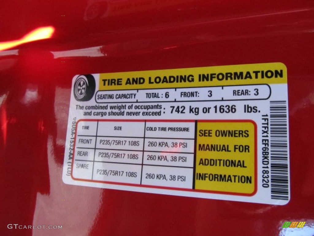 2011 F150 XL SuperCab 4x4 - Vermillion Red / Steel Gray photo #23