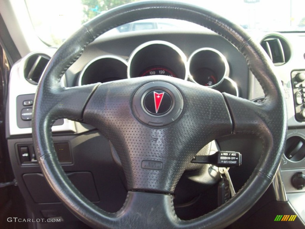 2004 Pontiac Vibe GT Graphite Steering Wheel Photo #53533359