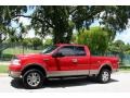 2004 Bright Red Ford F150 Lariat SuperCab 4x4  photo #2