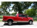 2004 Bright Red Ford F150 Lariat SuperCab 4x4  photo #9