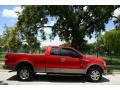 2004 Bright Red Ford F150 Lariat SuperCab 4x4  photo #10