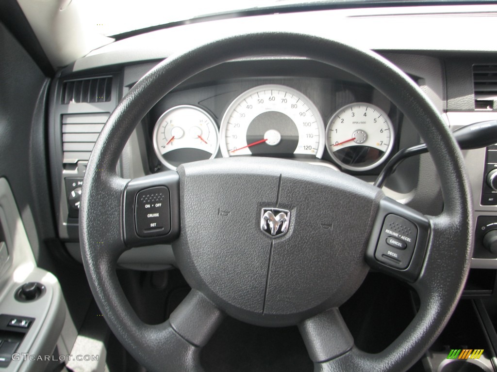 2008 Dodge Dakota SLT Extended Cab Dark Slate Gray/Medium Slate Gray Steering Wheel Photo #53533655