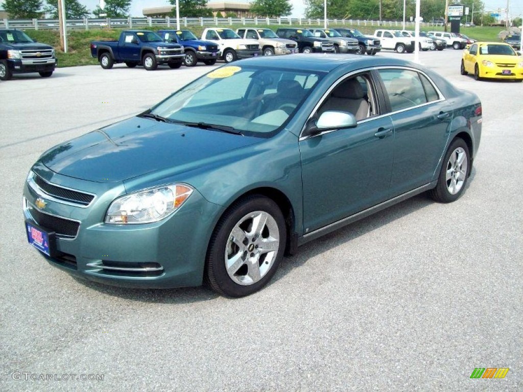 2009 Malibu LT Sedan - Silver Moss Metallic / Titanium photo #11