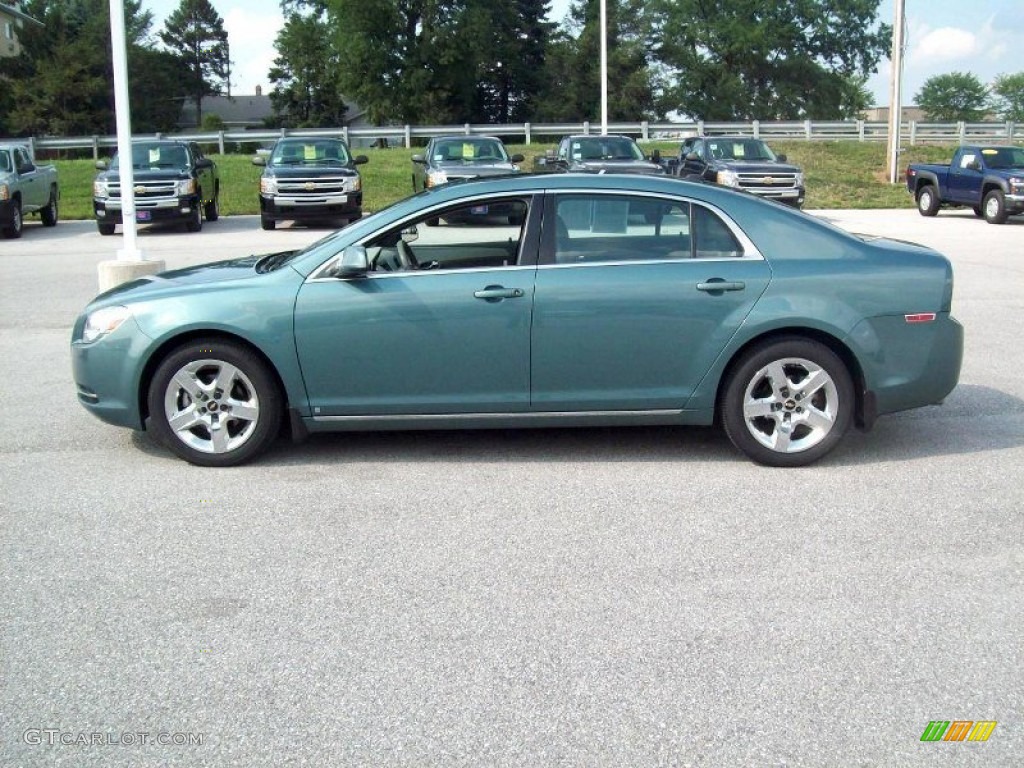 2009 Malibu LT Sedan - Silver Moss Metallic / Titanium photo #13