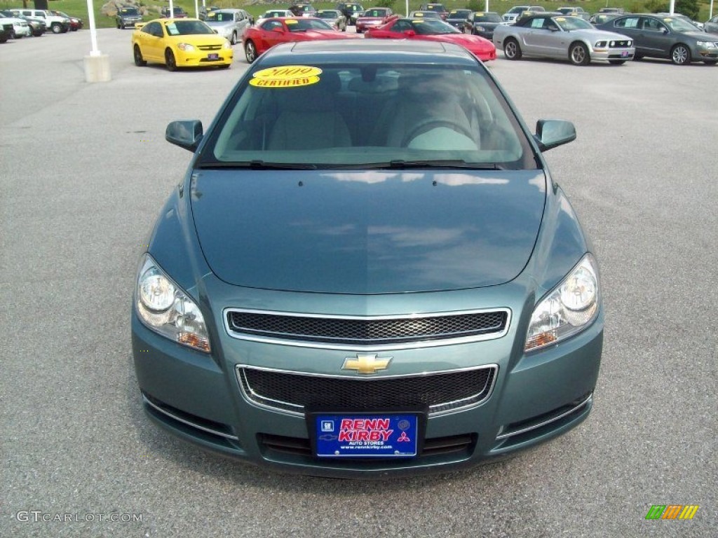 2009 Malibu LT Sedan - Silver Moss Metallic / Titanium photo #14