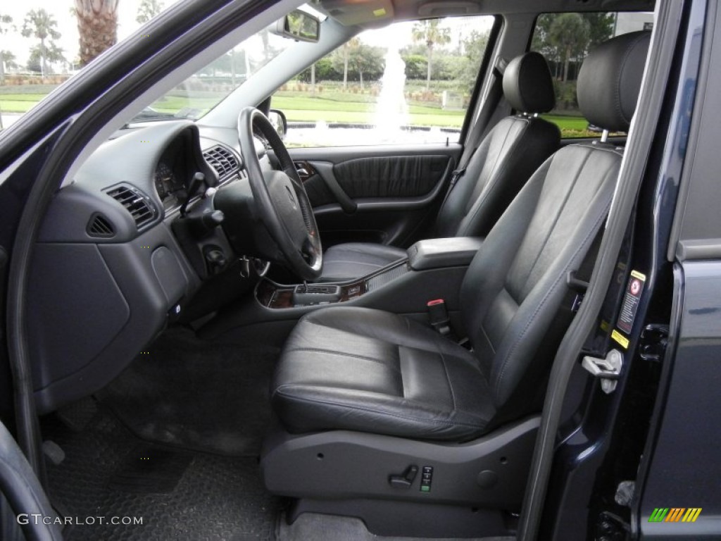 Charcoal Interior 2002 Mercedes-Benz ML 320 4Matic Photo #53535068