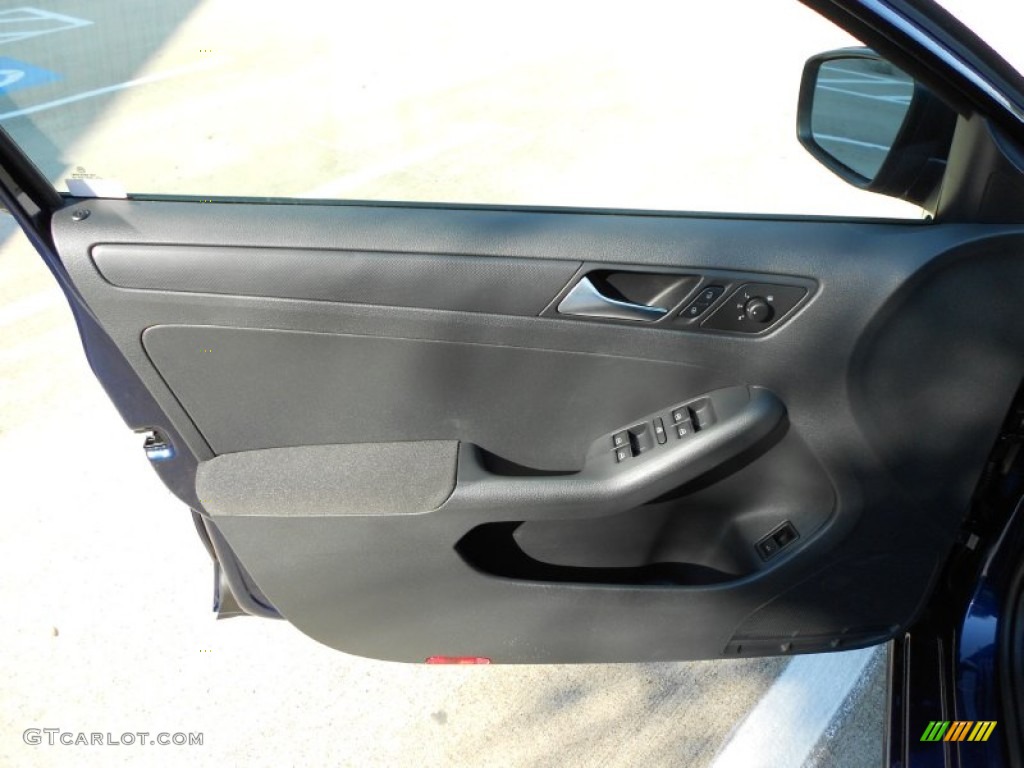 2012 Volkswagen Jetta S Sedan Titan Black Door Panel Photo #53536489