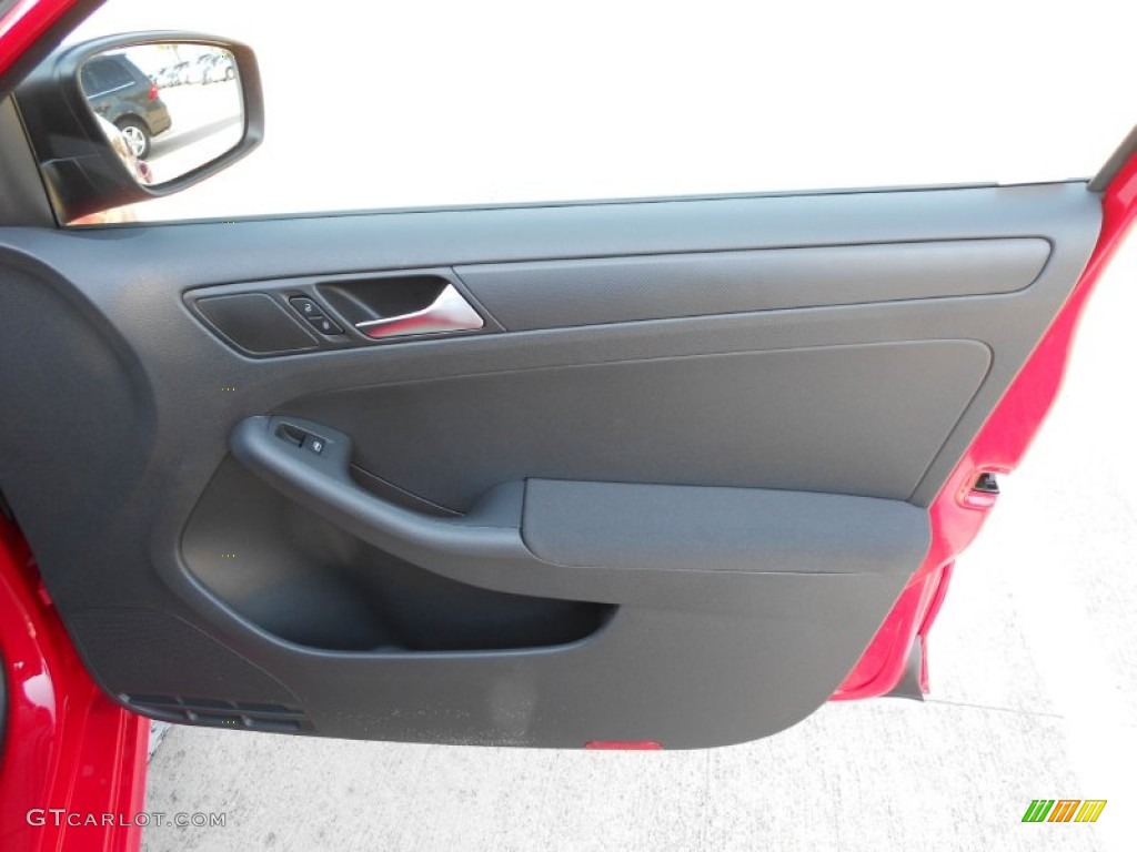 2012 Volkswagen Jetta S Sedan Titan Black Door Panel Photo #53536845