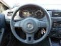 Titan Black 2012 Volkswagen Jetta S Sedan Steering Wheel