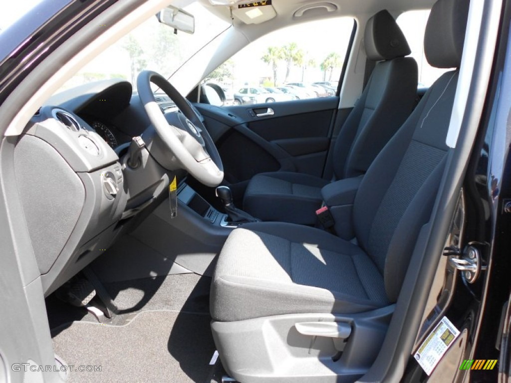 2012 Tiguan S - Deep Black Metallic / Black photo #11