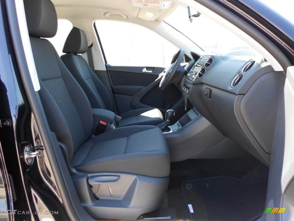 2012 Tiguan S - Deep Black Metallic / Black photo #13