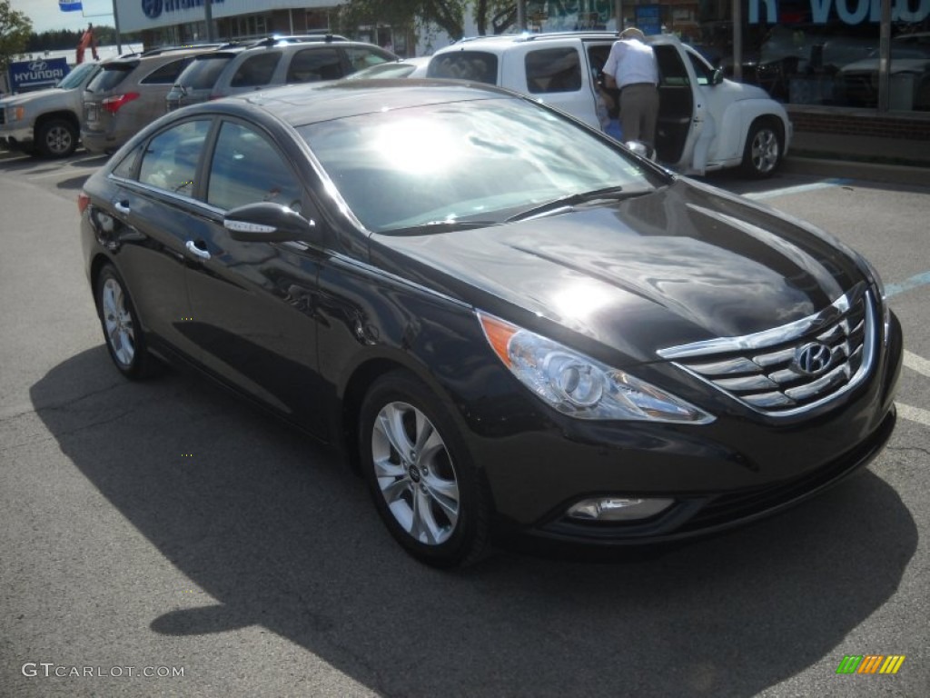 2011 Sonata Limited - Midnight Black / Wine photo #1