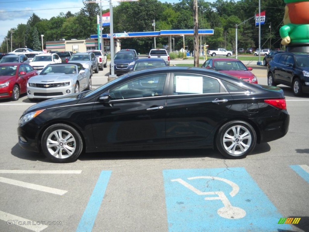 2011 Sonata Limited - Midnight Black / Wine photo #6