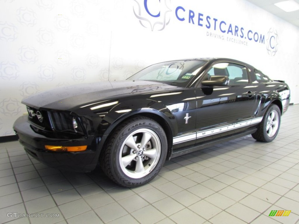 2007 Mustang V6 Deluxe Coupe - Black / Dark Charcoal photo #7