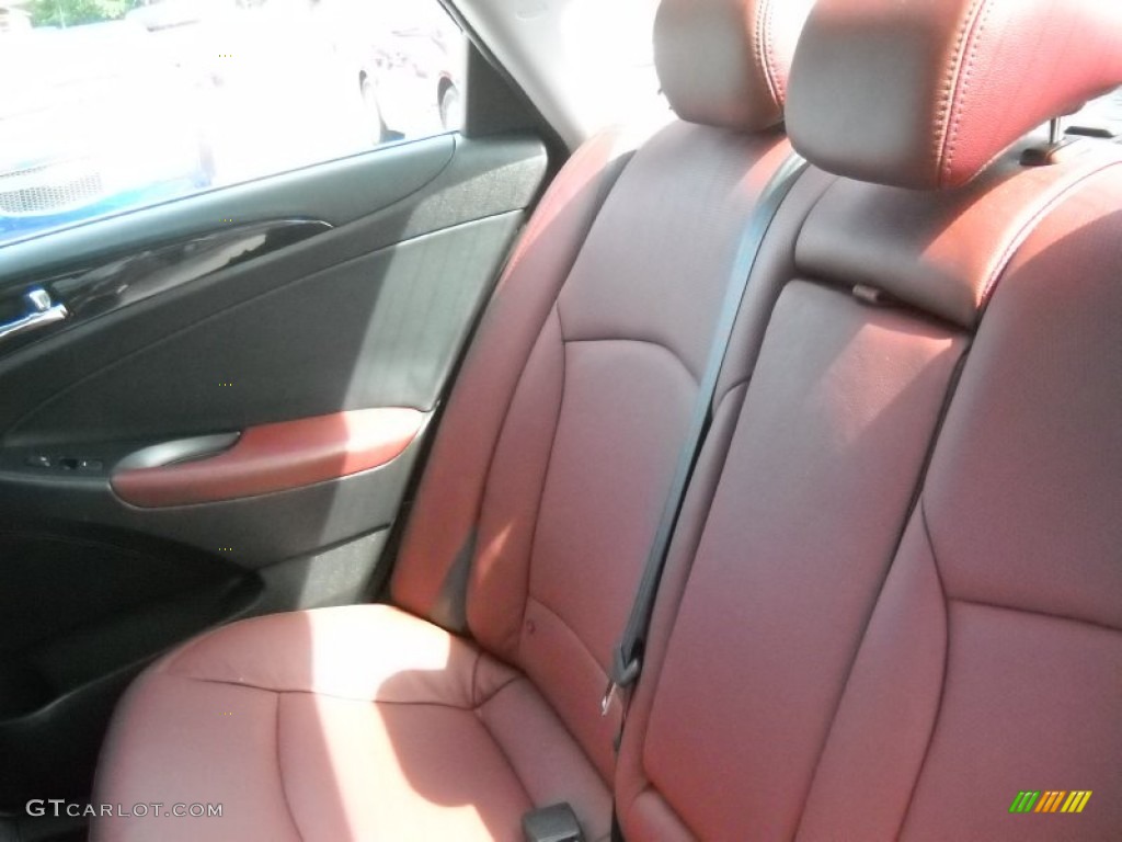 2011 Sonata Limited - Midnight Black / Wine photo #13