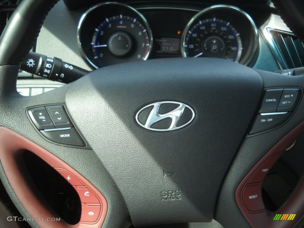 2011 Sonata Limited - Midnight Black / Wine photo #19