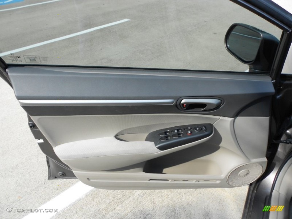 2009 Honda Civic EX Sedan Beige Door Panel Photo #53539885