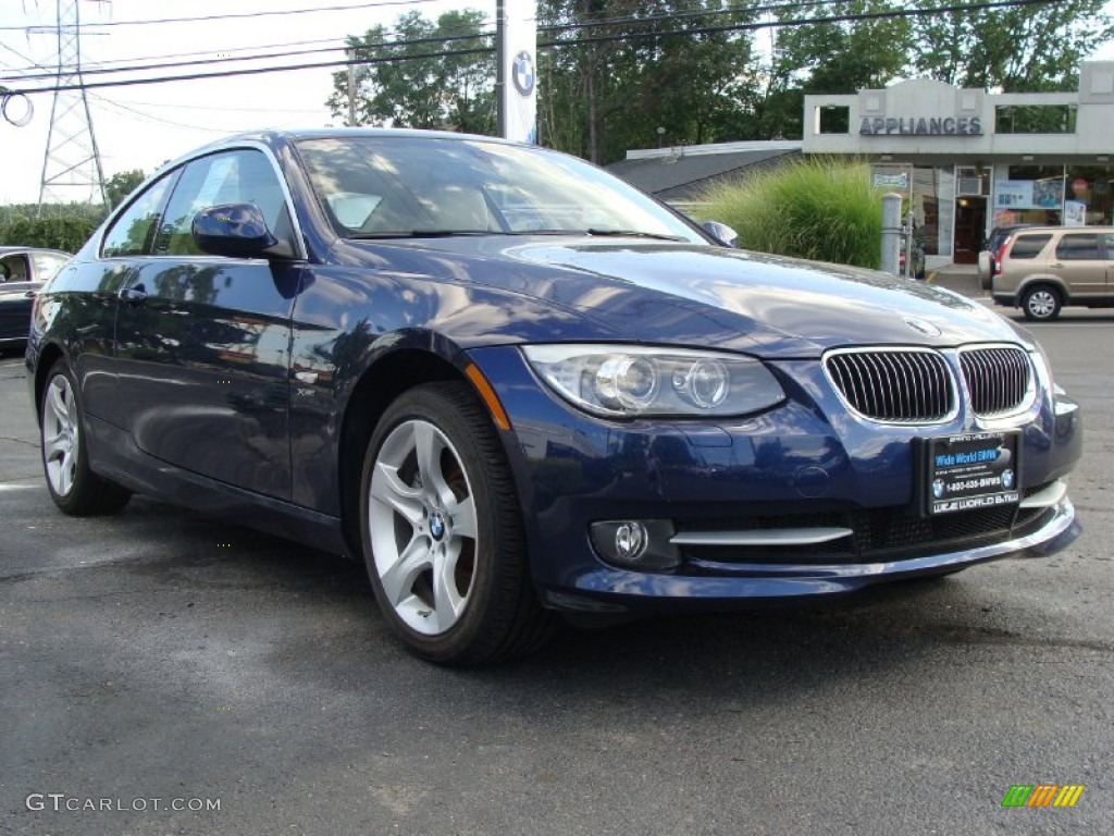 2011 3 Series 335i xDrive Coupe - Deep Sea Blue Metallic / Cream Beige photo #3