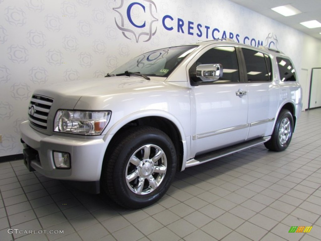 2007 QX 56 4WD - Silver Indulgence / Willow Beige photo #7