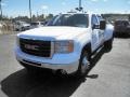 2007 Summit White GMC Sierra 3500HD SLE Crew Cab 4x4 Dually  photo #3