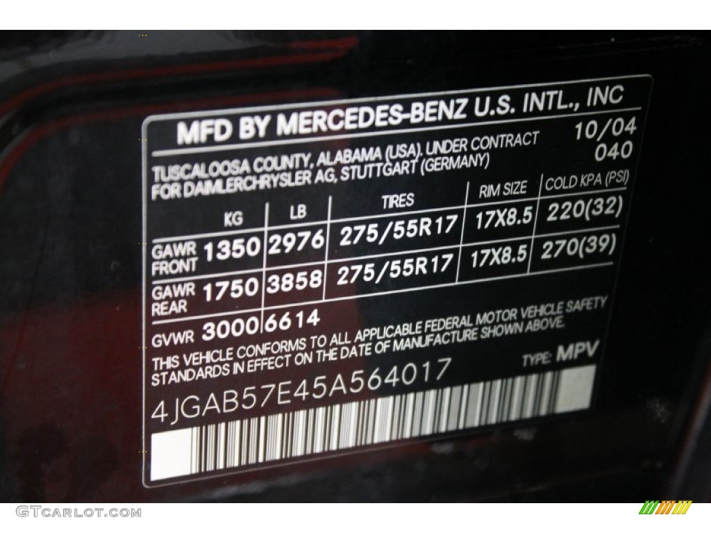 2005 ML 350 4Matic - Black / Ash photo #9