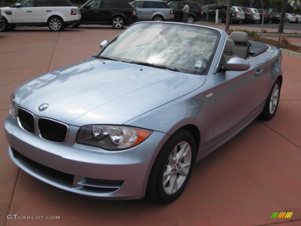 2009 1 Series 128i Convertible - Blue Water Metallic / Taupe photo #1