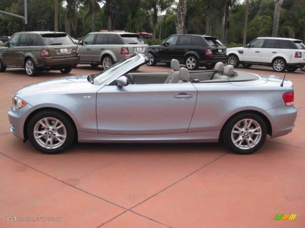 2009 1 Series 128i Convertible - Blue Water Metallic / Taupe photo #4