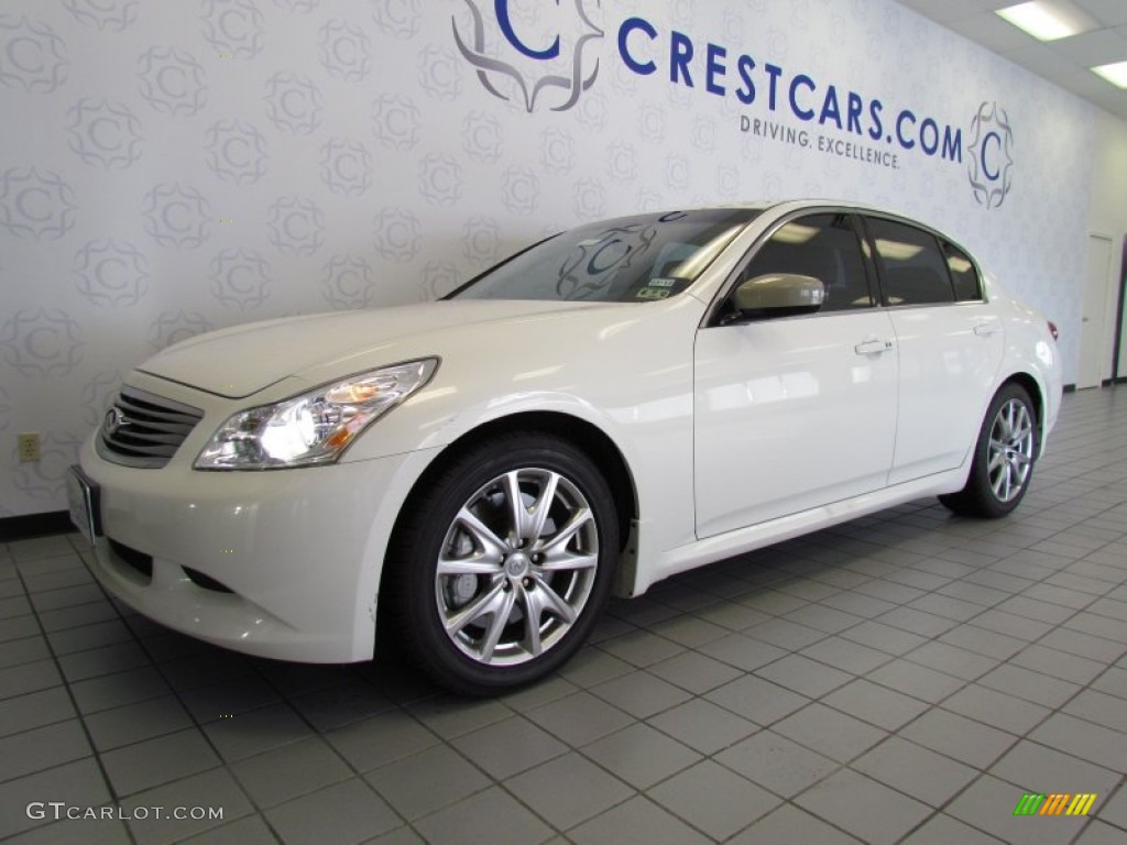 Moonlight White 2009 Infiniti G 37 S Sport Sedan Exterior Photo #53543233