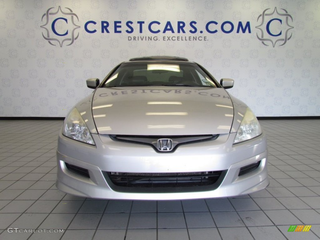 2005 Accord EX V6 Coupe - Satin Silver Metallic / Black photo #6