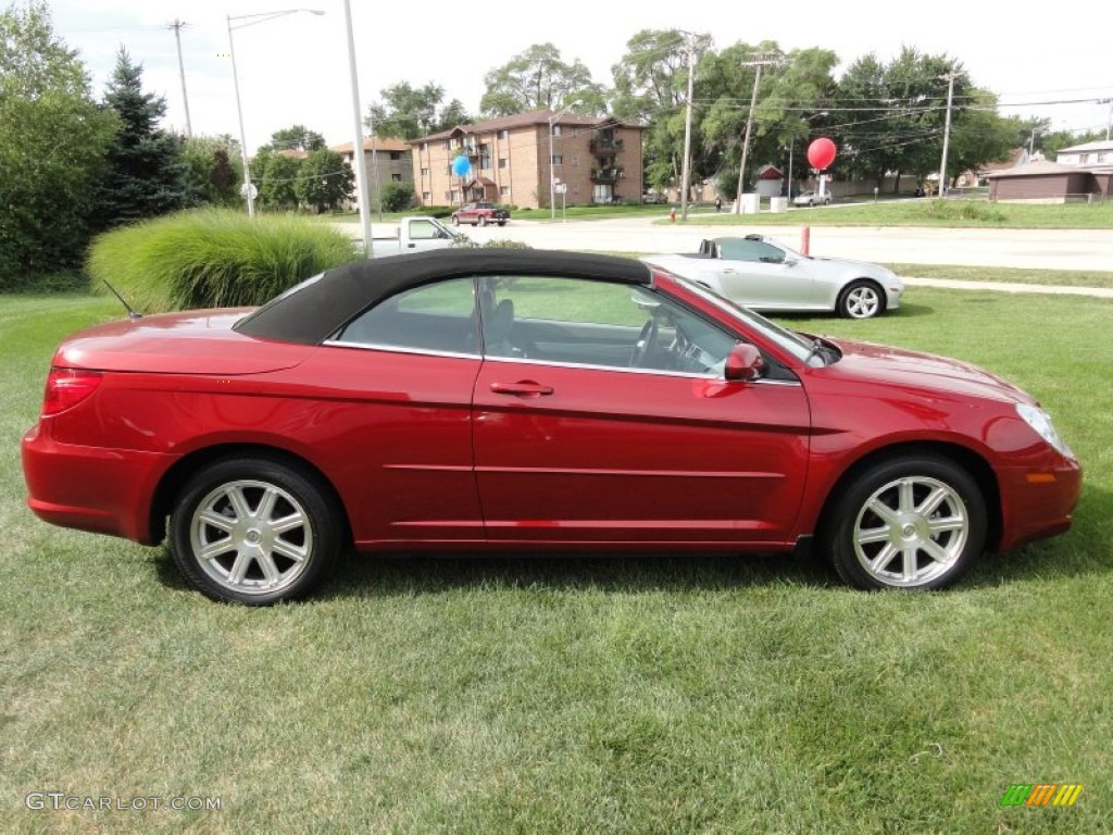 Inferno Red Crystal Pearl 2008 Chrysler Sebring Touring Convertible Exterior Photo #53547777