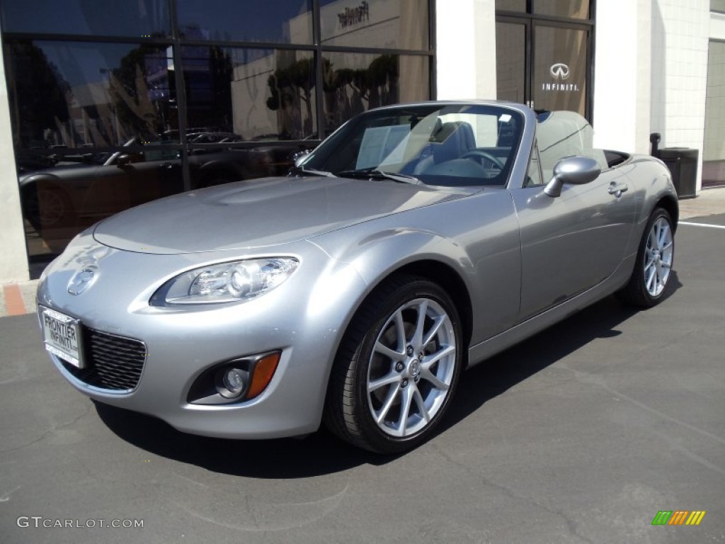 2009 MX-5 Miata Grand Touring Roadster - Liquid Silver Metallic / Black photo #1