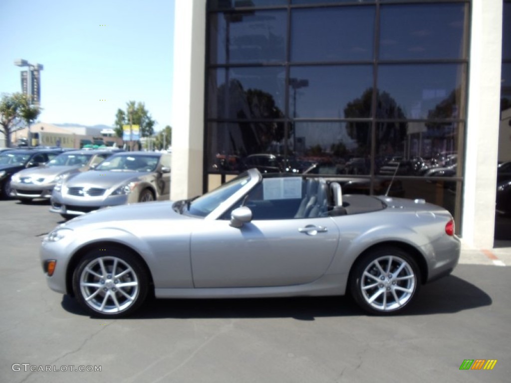 Liquid Silver Metallic 2009 Mazda MX-5 Miata Grand Touring Roadster Exterior Photo #53548532