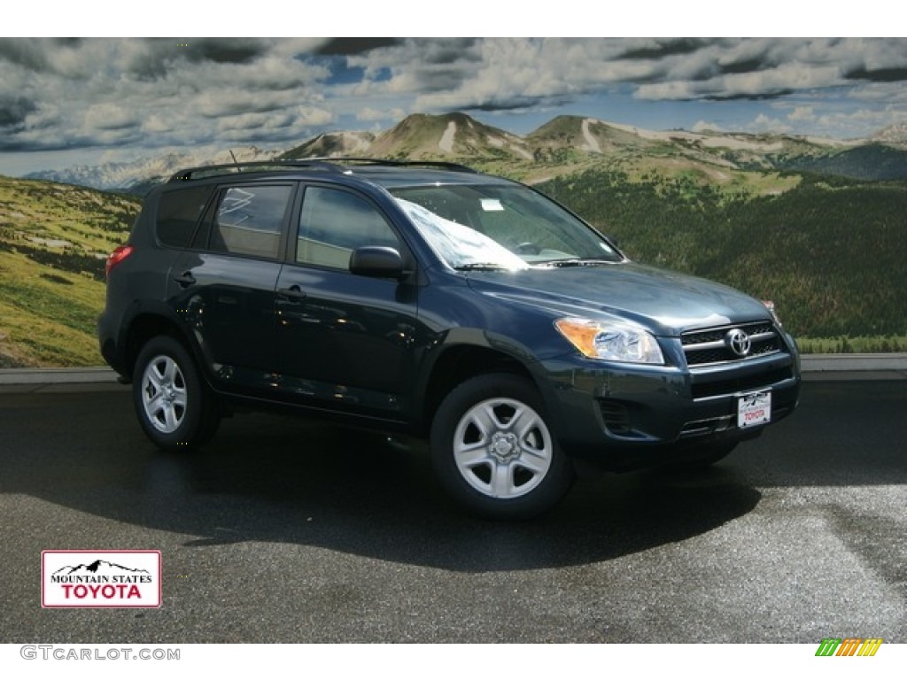 2011 RAV4 I4 4WD - Black Forest Metallic / Sand Beige photo #1