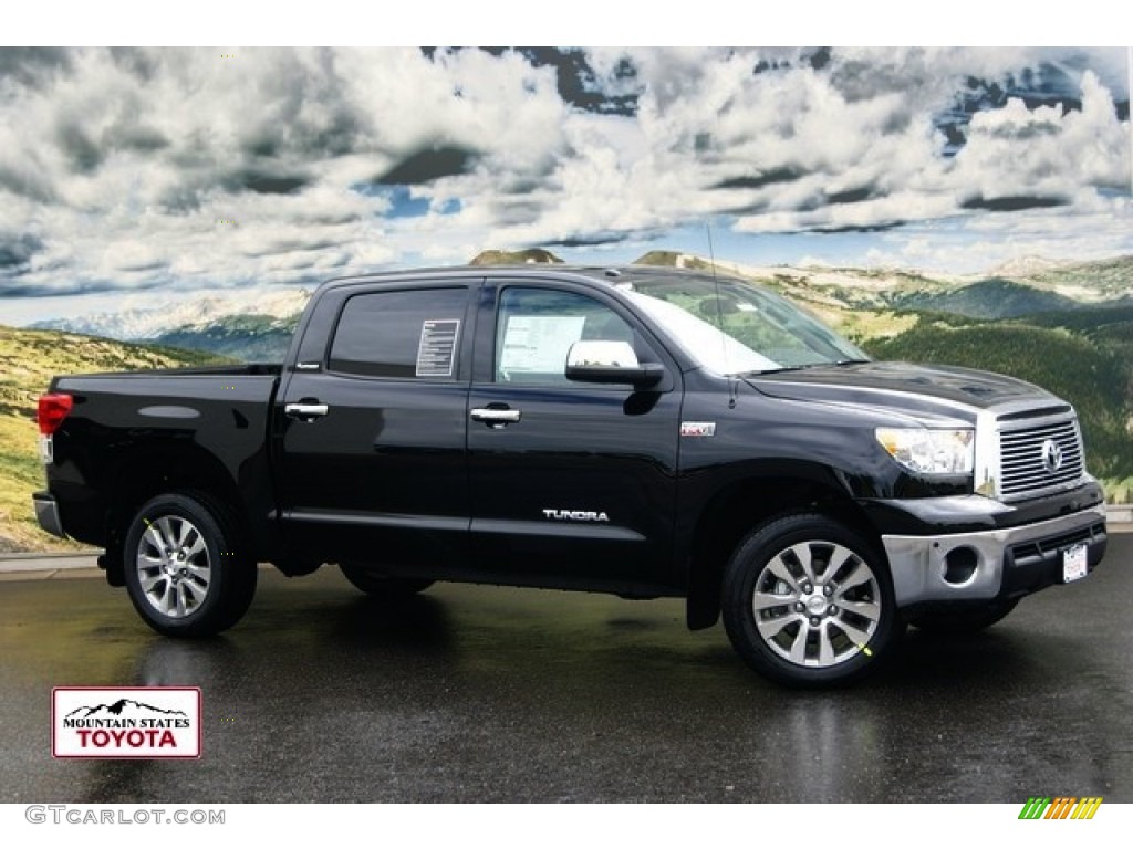 2011 Tundra Platinum CrewMax 4x4 - Black / Graphite Gray photo #1