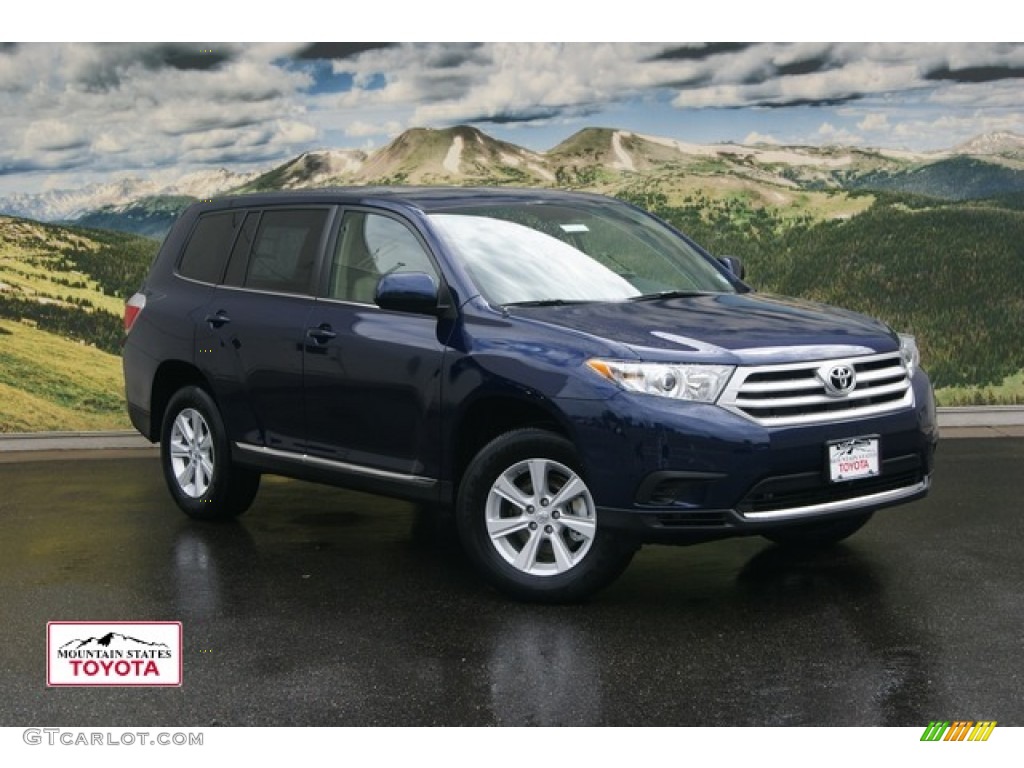 2012 Highlander V6 4WD - Nautical Blue Metallic / Sand Beige photo #1