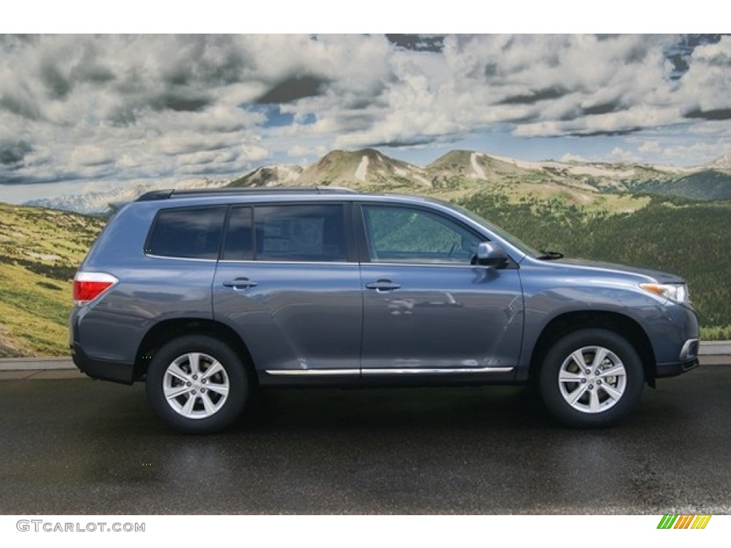 2012 Highlander V6 4WD - Shoreline Blue Pearl / Ash photo #2